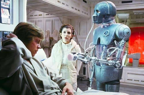 star wars - luke's hand being replaced by a robot doctor